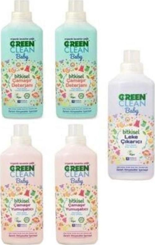 Baby Bitkisel Çamaşır Deterjanı 2'li, Çamaşır Yumuşatıcı 2'li Ve Leke Çıkarıcı Paket