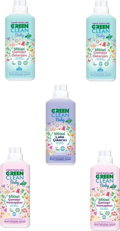 Baby Çamaşır Deterjanı 1lt*2 Baby Yumuşatıcı 1 lt*2 Baby Leke Çıkarıcı 1 lt
