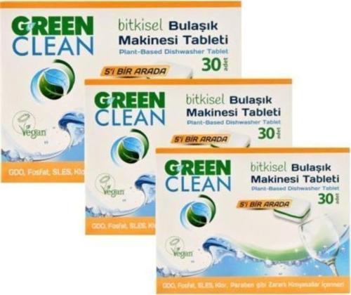 Bulaşık Makinesi Organik Bitkisel Tablet 30 Adet x 3 Adet