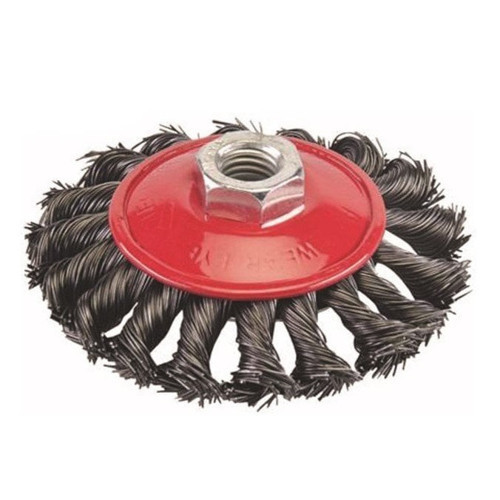 PT03028 Gri Burma Telli Daire Fırça M10 Vidalı 75mm