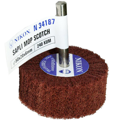 N34187 Non Woven Zımpara Saplı Mop 50x20x6mm 240 Kum