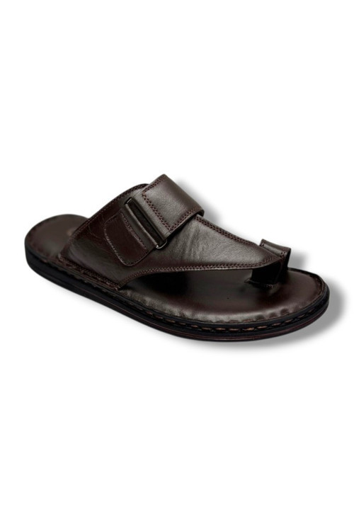 120-26 Hakiki Deri Ultra Soft Parmak Arası Anatomik Erkek Terlik 40-47