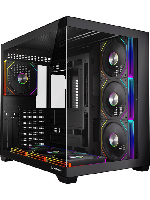 Ares V2 Gaming PC Kasası 7x120mm ARGB Fanlı Temperli Cam ATX Mid Tower Oyuncu Kasası 360mm Sıvı Soğutma