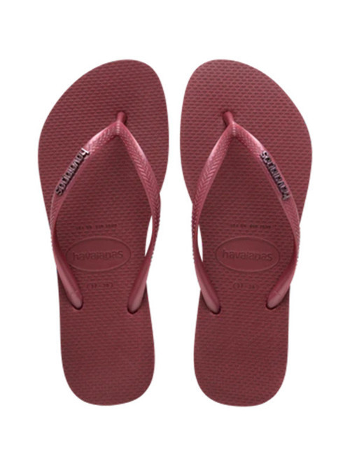 SLIM LOGO METALLIC Kadın Bordo Terlik - 4119875