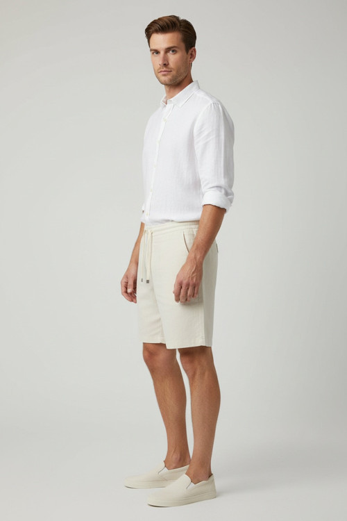 ONSWAKE LOOSE 0329 SHORTS FRML Erkek Beyaz Şort - 22037261