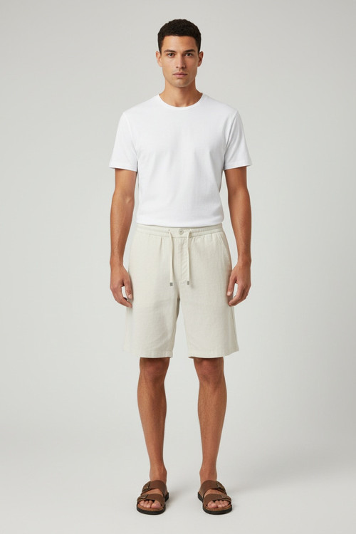 ONSWAKE LOOSE 0329 SHORTS FRML Erkek Beyaz Şort - 22037261
