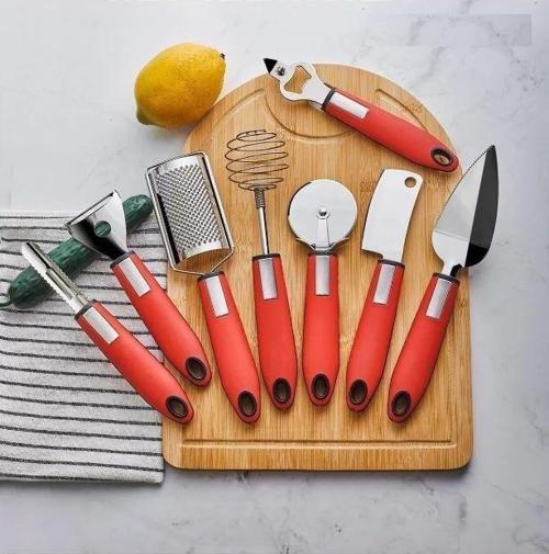 Rosso Red Pro 8'li Mutfak Set 14173