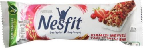 Nesfit Kırmızı Meyveli Tam Tahıllı Bar 94 Kalori Besleyici Başlangıç X16