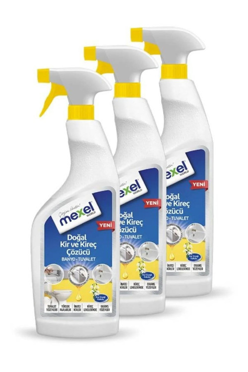 Doğal Banyo Tuvalet Kir Ve Kireç Çözücü Kar Çiçeği Kokulu 750 ml 3'lü