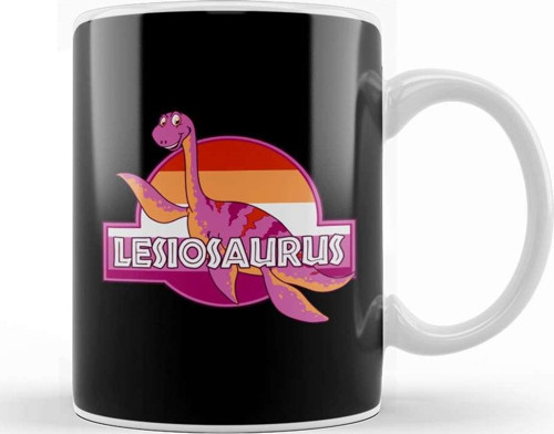 Lesiosaurus Pride Dinosaur Kupa Bardak Porselen