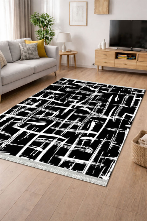 Dokuma taban Kaymaz Dijital Baskılı Yıkanabilir Leke Tutmayan Salon Halısı Yolluk