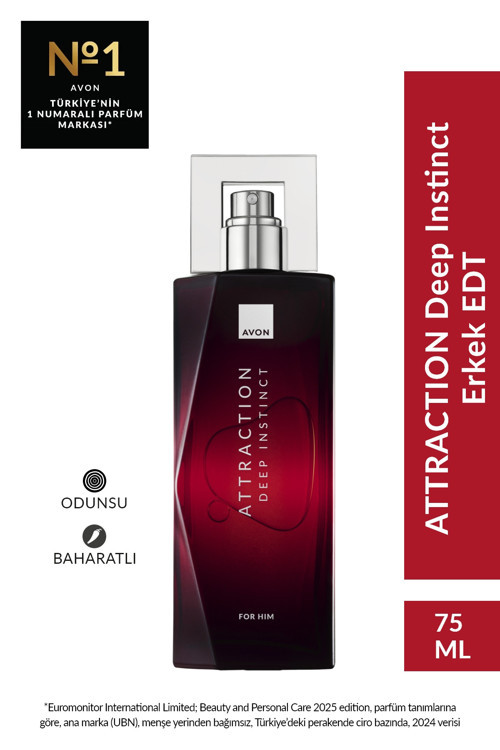 Attraction Deep Instinct Erkek Parfüm Edt 75 Ml.