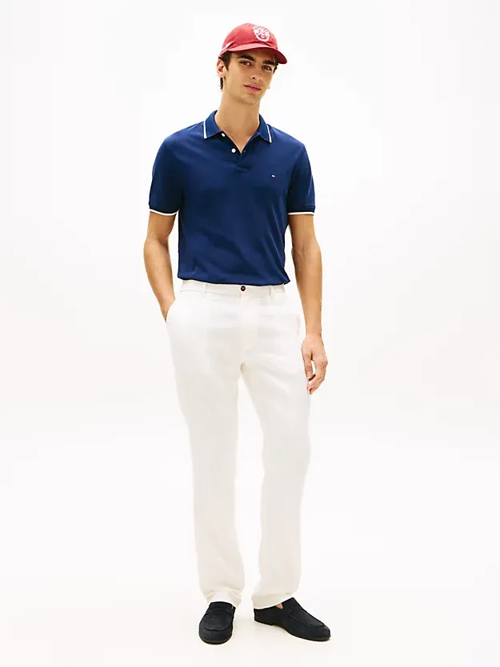 PIQUE UNDERCOLLAR REG POLO Erkek Mavi Polo - MW0MW42748