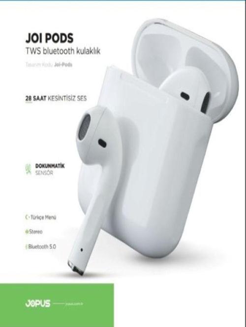 TWS Joi-Pods Mikrofonlu Bluetooth Kulaklık Beyaz