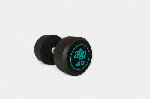Sport 40 KG Kauçuk Kaplı Profesyonel Olimpik DUMBBELL ( Dambıl ) – YEŞİL ALİN
