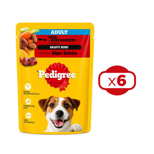 Sığır ve Kuzu Etli 100 gr Yetişkin Köpek Maması x 6 Adet