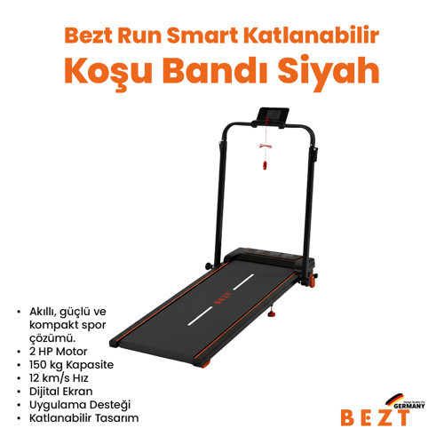 Run Smart Katlanabilir Koşu Bandı(Siyah)