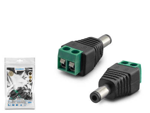 HDX1337 DC Jack Dönüştürücü 5.5 x 2.1 mm Klemensli 10 Lu Paket - Siyah