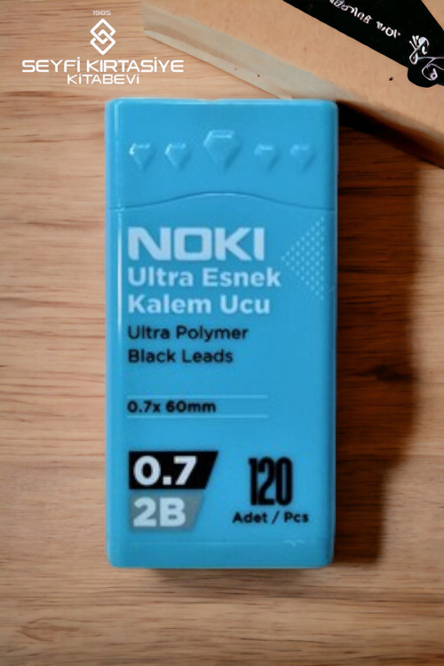 2B SİYAH 0.7 MM KALEM UCU 120'Lİ ULTRA ESNEK KALEM UCU MAVİ KUTU