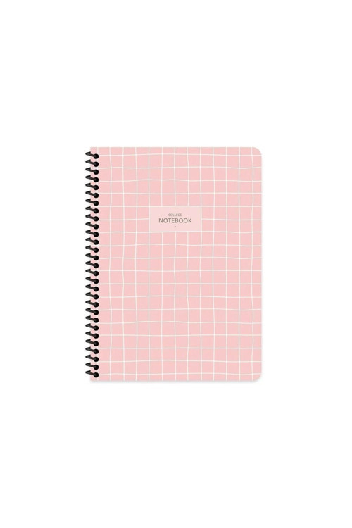 ÇİZGİLİ 16x22 CM 80 YAPRAK PLASTİK KAPAK TELLİ DEFTER 60 GRAM BEYAZ SAYFA COFFEE