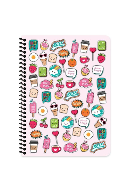ÇİZGİLİ 16x22 CM 80 YAPRAK PLASTİK KAPAK TELLİ DEFTER 60 GRAM BEYAZ SAYFA
