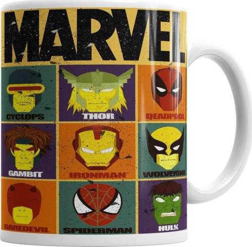 Marvel Spiderman İron Man Kupa Bardak Porselen