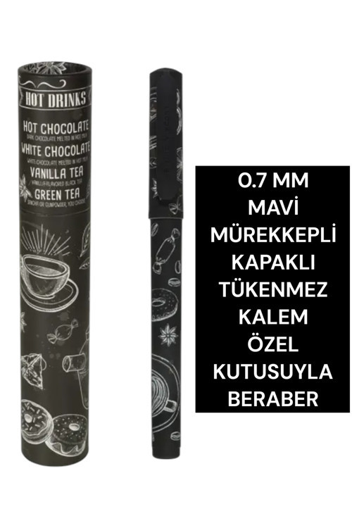 0.7 MM MAVİ MÜREKKEPLİ KAPAKLI TÜKENMEZ KALEM ÖZEL KUTUSUYLA BERABER