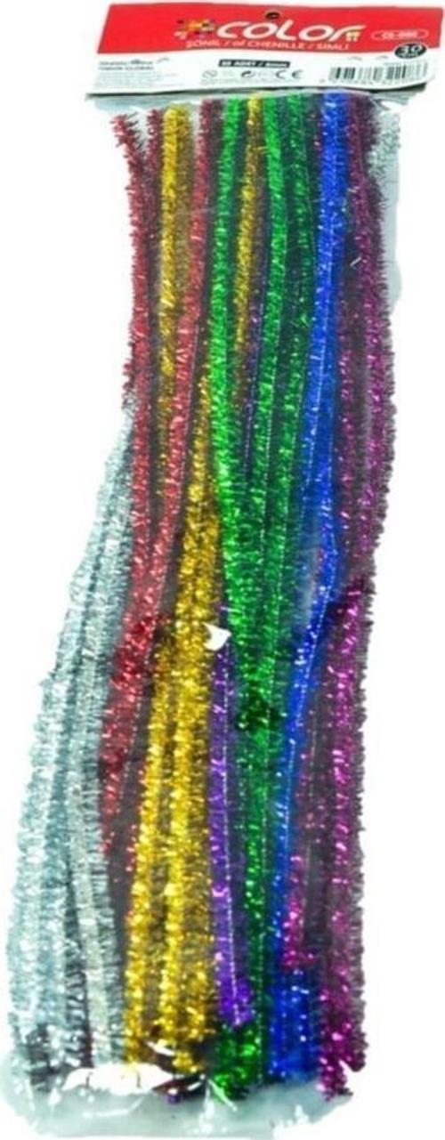 Şönil Simli 30 cm 25 Adet 6 mm