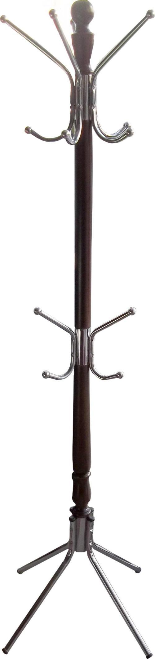 Askılık Ahşap 12373 Metal Model Parlak Ceviz Lake Boya DEMONTE Sağlam Şık El Yapı