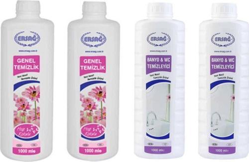 Genel Temizlik * 2 Adet + Antibakteriyel Banyo & WC Temizleyici * 2 Adet 1000 Ml