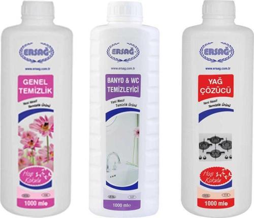 Genel Temizlik + Antibakteriyel Banyo & WC Temizleyici + Yağ Çöz 1000 Ml.