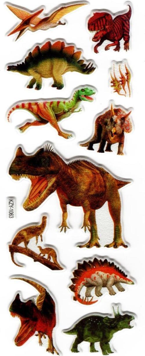 Sticker Kabartmalı Stiker Defter, Planlayıcı (kzy1063) 16x7 cm - Dinozor