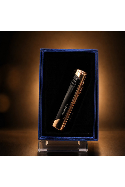 Parmida Siyah-Rose Gold 3 Torch Delicili Puro Çakmak PCM0916