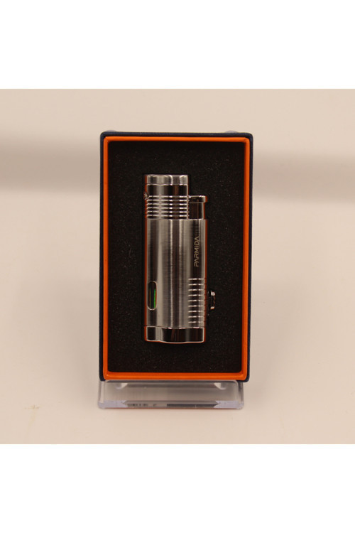Parmida Gunmetal 3 Torch Silver Puro Lighter