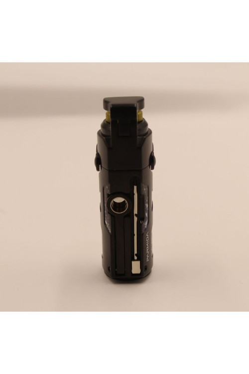 Parmida Tek Torch Pürmüz Siyah Desenli Metal Puro Çakmağı