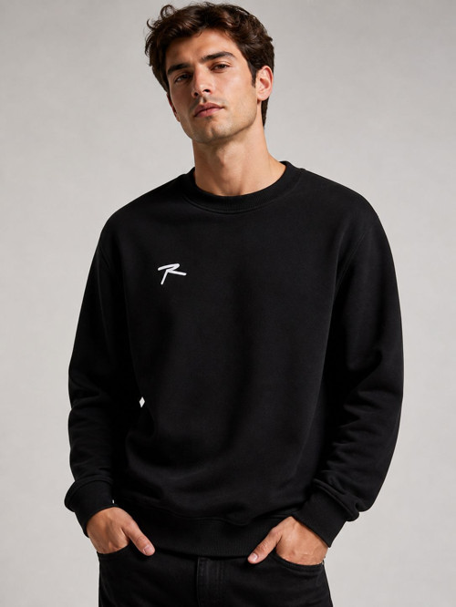 Siyah Erkek Spor Sweatshirt - Frux
