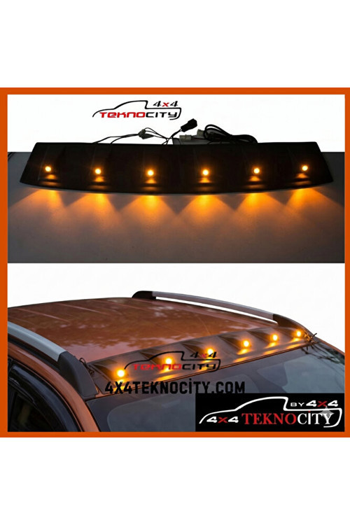 FORD RANGER T8 2019 - 2022 LEDLİ MOONVİSÖR TAVAN KEBİ TURUNCU LED Off-Road Aksesuarı