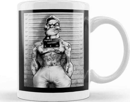 Popeye Bad Boy Temel Reis Kupa Bardak Porselen