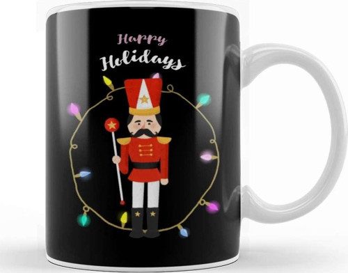 Happy Holidays Nutcracker Kupa Bardak Porselen