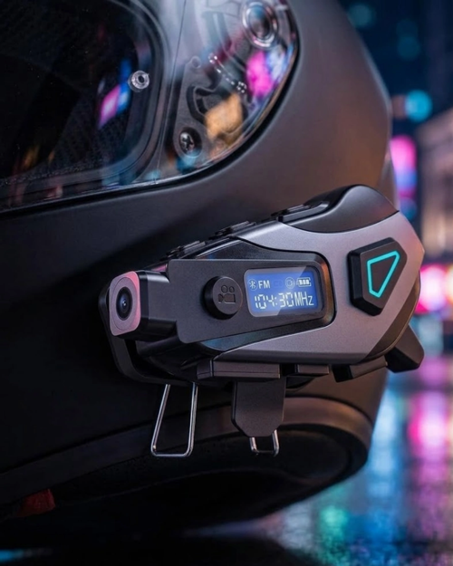 Kask İçi Bluetooth Kulaklık Kamera Özellikli Uzun Pil Ömrü Ve Su Geçirmez