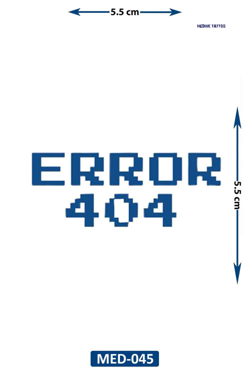Error 5 Cm Minimal Geçici Dövme Yarı Kalıcı Geçici Dövme