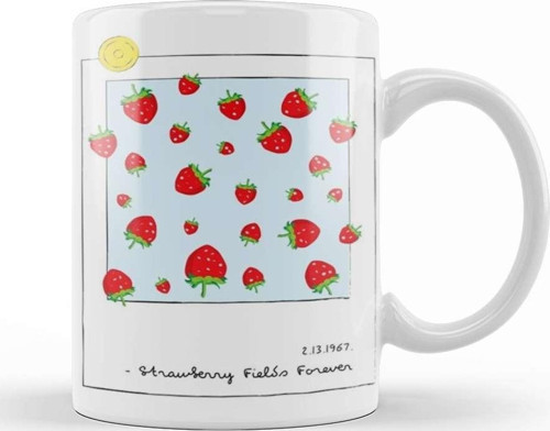 Strawberry Fields Forever Kupa Bardak Porselen