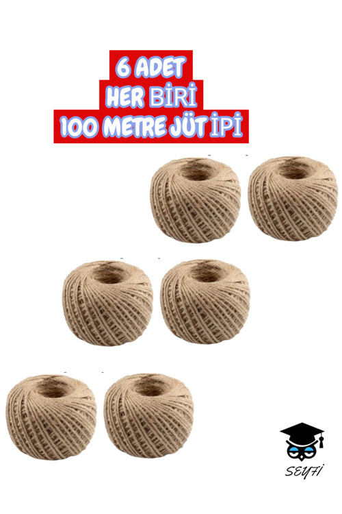 6 ADET HER BİRİ 100 METRE JÜT İPİ