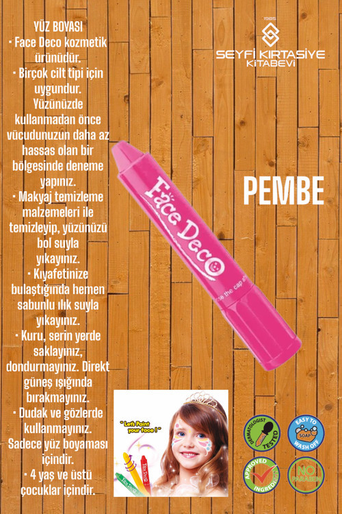 FACE TİME YÜZ BOYASI TEK RENK RUJ MODEL %100 SAĞLIĞA UYGUN CE VE AP BELGELİ AMOS ÜRETİM YERİ KORE