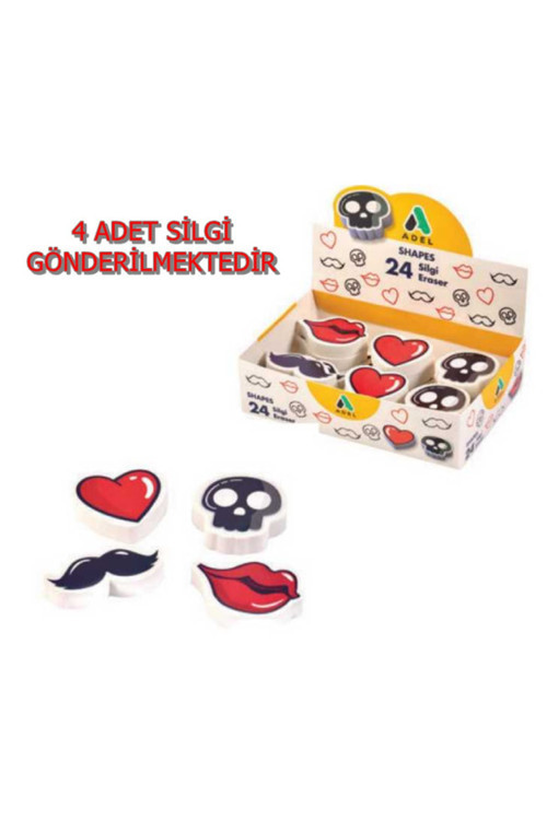 4 Adet Şekilli Silgi