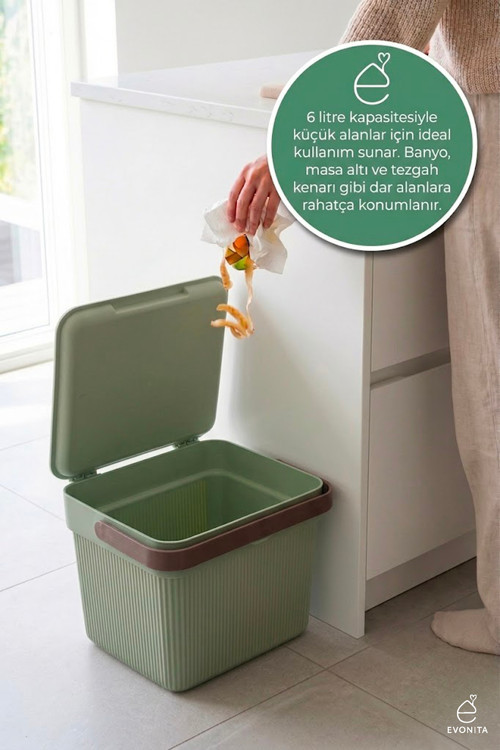 Kapaklı Çok Amaçlı Saklama Kutusu Sepet Organizer 6 Litre Oyuncak Banyo Mutfak Düzenleyici