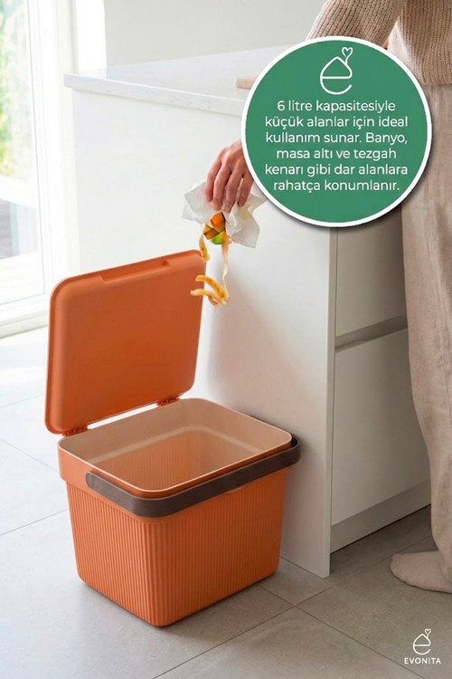 Kapaklı Çok Amaçlı Saklama Kutusu Sepet Organizer 6 Litre Oyuncak Banyo Mutfak Düzenleyici
