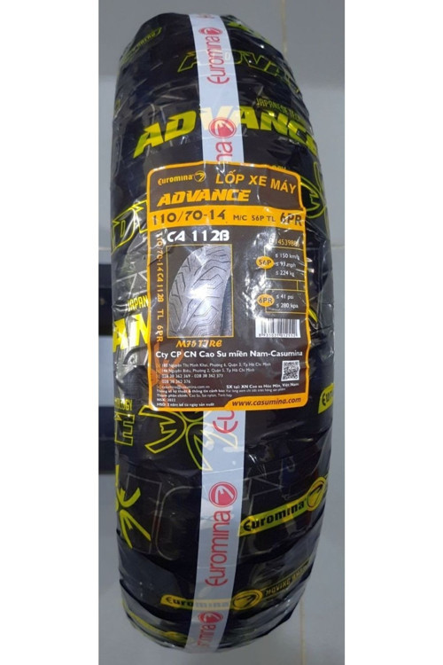 EUROMINA110/70-14 56p 6kat Ca112b Advance Dubleks Lastik (1107014) Vietnam 2022 Üretimi, Kauçuk Sibop Hediye