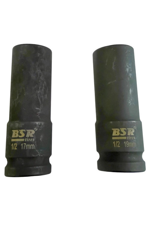 Bsr 17 ve 19mm Uzun Darbeli Lokma 1/2 Inch, 2 adet