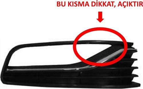 VW Polo 2015-2017 Ön Tampon Sağ Sis Farı Kapağı Krom Çıtalı 6C0854662C
